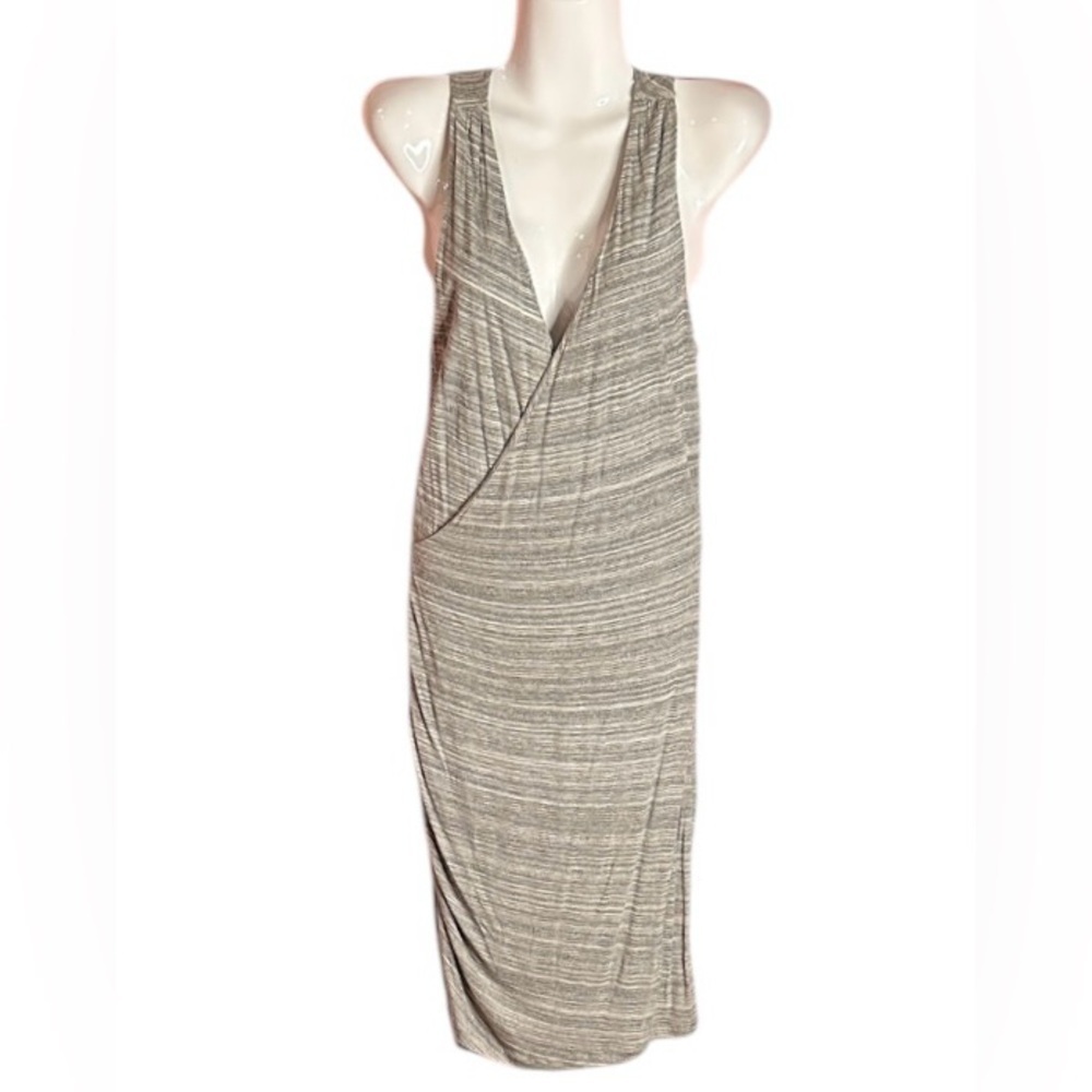 Banana Republic Ruched Gray Sleeveless Dress Size XS